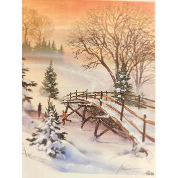 Vintage Winter Wonderland Holiday Paper Placemats - Picture 5 of 10